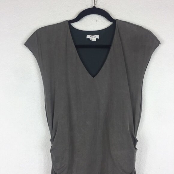 Helmut Lang Torrent Silver Grey Ruched Mini Dress - Picture 12 of 15